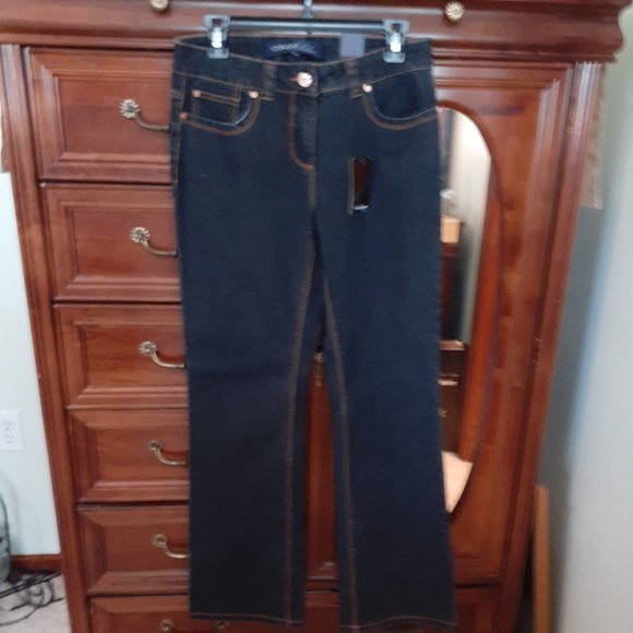 Gap Coupe Blue Women's Dark Washed Jeans Bootcut Tummy Control - Size 6 - NWT - Picture 2 of 13